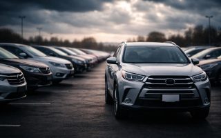 voitures-occasion-alignement-ciel-nuageux