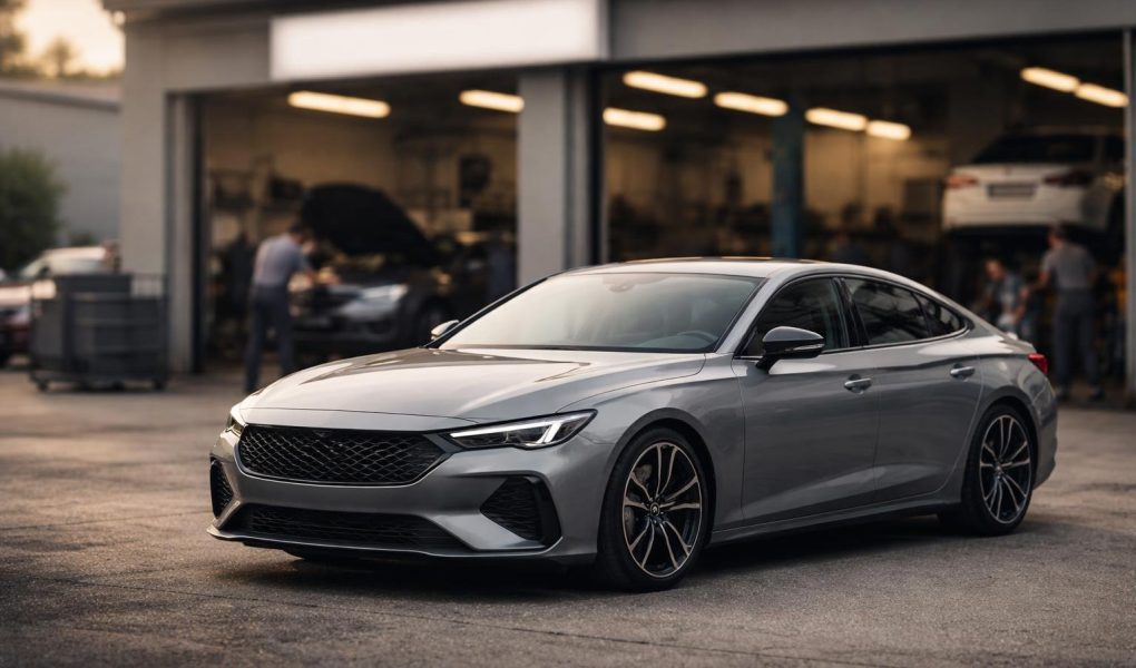 voiture-moderne-devant-garage