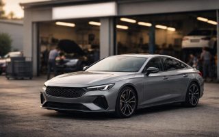 voiture-moderne-devant-garage