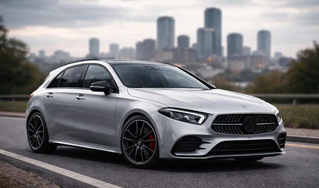 mercedes-classe-a-route-paysage-urbain