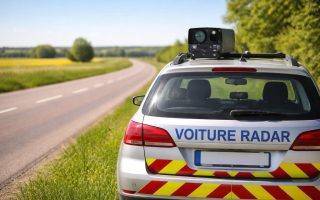 voiture-radar-route-campagne-ensoleillee