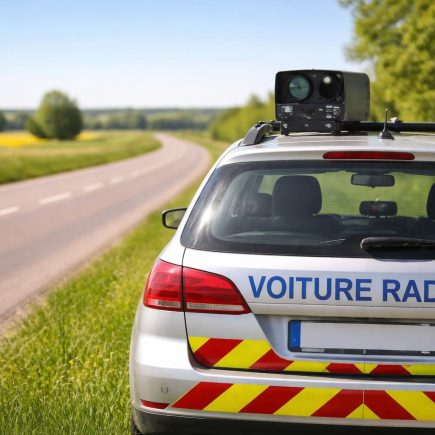 voiture-radar-route-campagne-ensoleillee