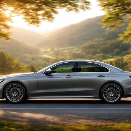 voiture-contemporaine-route-verdoyante-soleil