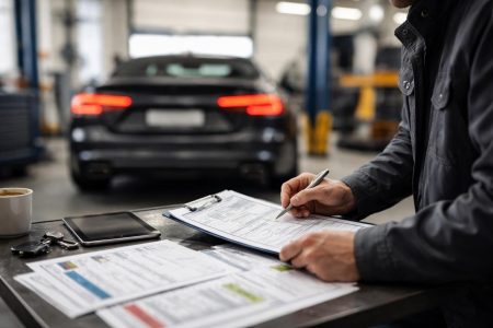 voiture-floue-garage-personne-documents
