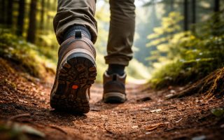 chaussures-marche-sentier-foret-paysage-verdoyant